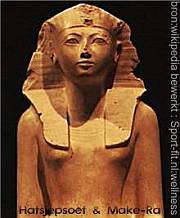 farao Hatsjepsoet van Scheba, tijdgenoot Salomo van Israel, even later dan 1000 v.Chr één van de 3 spraakmakende vrouwen van Egypte