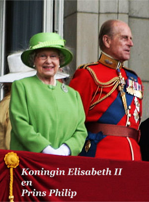 Koningin Elisabeth van Engeland en haar echtgenoot Prins Philip
