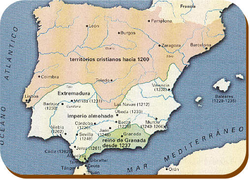 Arabische overheersing tot en met de Taifa Granada tot aan 1492