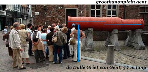 Het kanon de Dulle Griet van Gent in vol ornaat