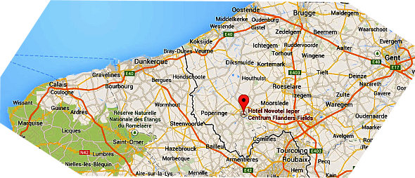 situatie van Ieper en het Novotel in zuidwest België, een regio in België waar we als Nederlanders misschien méér mee hebben dan op het eerste gezicht gedacht 