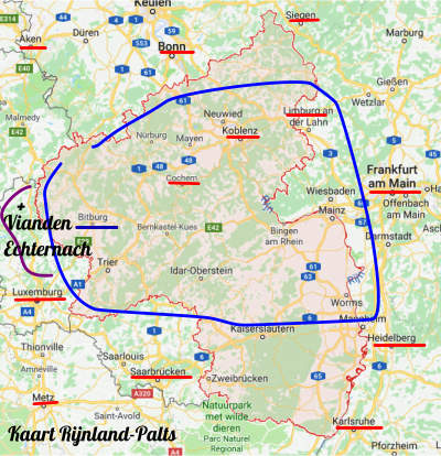 kaart ruwweg van de Bitgouw of Bitgau