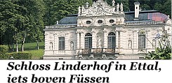 Schloss Linderhof in Ettal net iets boven Fussen in Beieren Duitsland, ook van Ludwig II