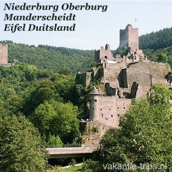 Oberburg en de Niederburg van Manderscheid in de Duitse Eifel, connectie met Blankenheim