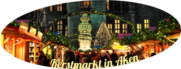 Kerstmarkt of Weihnachten of Christkindlmarkt in Aken Duitsland