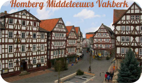 Homberg in Hessen met mooie middeleeuwse Vakwerkhuizen nabij Kassel