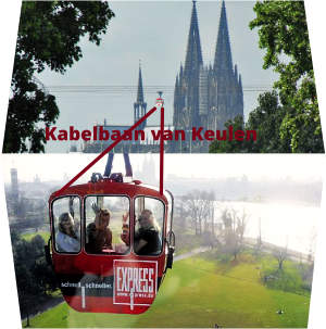 de kabelbaan | seilbahn van Keulen met een pracht overzicht en uitzicht op nivo