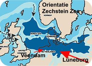 De Zechstein Zee die ook Veendam van zout voorziet, mogelijk ook de zoutleverancier van Lüneburg en omstreken
