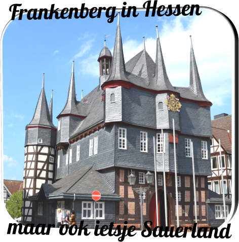 Frankenberg in Hessen hoort ook een beetje bij het Sauerland