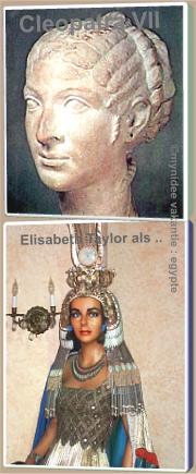 farao-koningin Cleopatra VII Philopator, rond 69-12 v.Chr één van de 3 spraakmakende vrouwen van Egypte