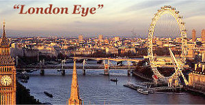 London Eye ofwel het Reuzenrad tegenover de Big Ben in Londen