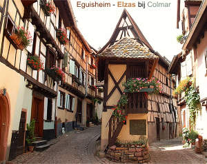 Marmoutier in de Elzas zoals bijv dit Eguisheim bij Colmar, Elzas is zeker de moeite van een vakantie waard