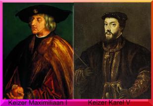 de Habsburgse Keizers Maximiliaan I (1459-1519 Hof te Mechelen !) en Karel V ( 1500-1558 Hof te Brussel, paleis op de Kouwenberg) aan wie vermoedelijk het Oranjehuis veel te danken heeft met bestuur vanuit Brussel