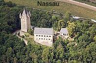 Het kasteel Nassau in Nassau Duitsland Westerwald