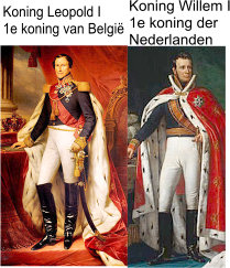 Koning Willem I der Nederlanden en Koning Leopold I van Belgie