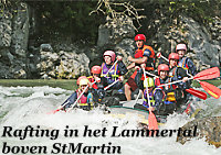 Vakantie kan ook Rafting in het Lammertal boven Sankt Martin zijn