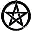 pentagram of vijfhoek met harmonie en geluk