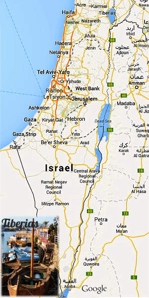 kaart plattegrond Israel