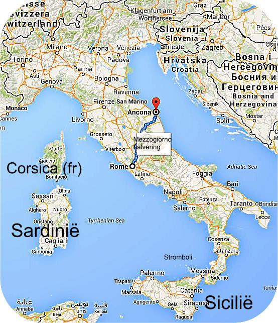 Italie de som van 2 helften zie je aan deze kaart, het rijke noorden en het armere Koninkrijk Napels zoals het vóór 1870 heette