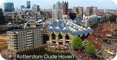 de Oude Haven van Rotterdam, let op de Kubuswoningen, de oude havenpanden, Westermeijer pand etc : ook mooi !