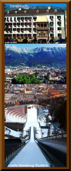 Innsbruck Goldenes Dachl Gouden dak Skipiste Tirol Oostenrijk