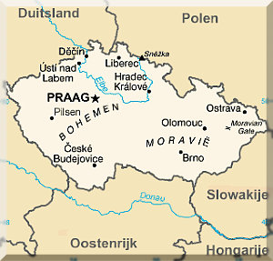 Kaart Plattegrond van Tsjechie