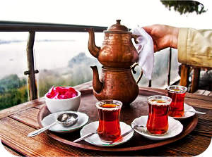 genieten van Turkse koffie