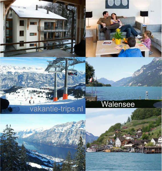 Resort / appartementen en omgeving van De Walensee in midden Oost Zwitserland