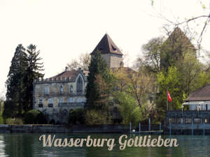 de Waterburcht van Gottlieben bij Konstanz aan de Bodensee